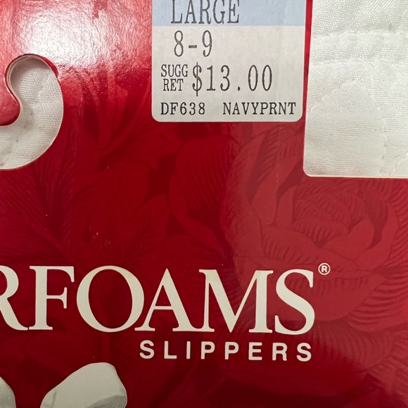 DEARFOAMS Quilted Floral Ballet Slippers SZ L NWT - Picture 2 of 6